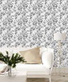 Contemporary Hand Drawn Flowers Wallpaper Vogue