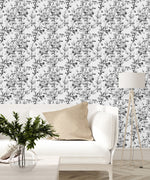 Contemporary Hand Drawn Flowers Wallpaper Vogue
