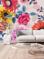 Brightly Field's Flowers Wallpaper