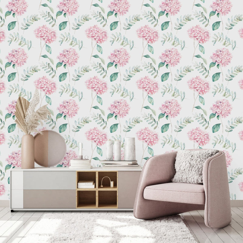 Contemporary Pink Little Flowers Wallpaper Smart