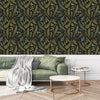 Fern Leaves on Dark Background Wallpaper