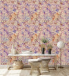 Orange and Blue Pattern Wallpaper