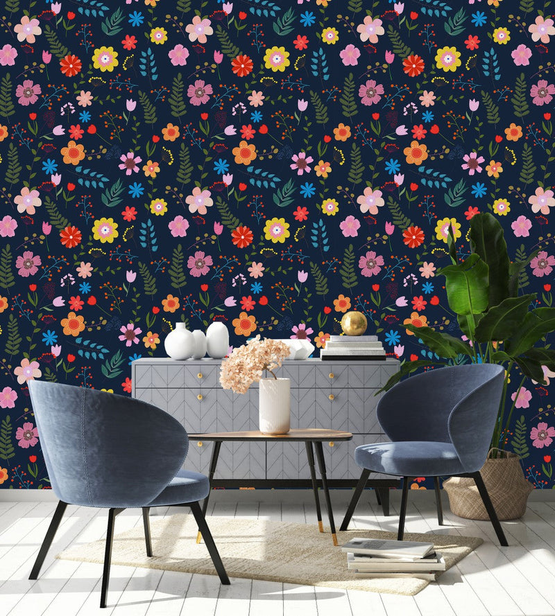 Elegant Colorful Flowers Wallpaper