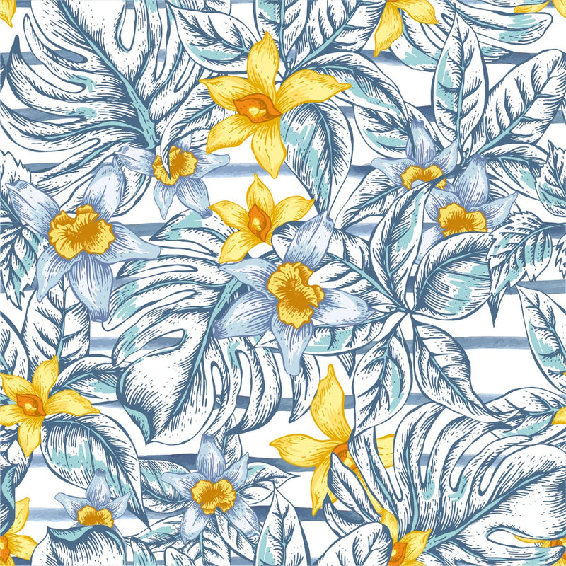 Blue Monstera Wallpaper