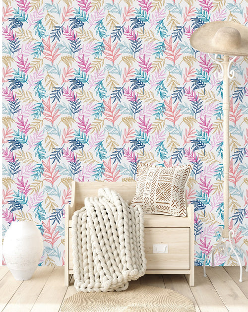 Elegant Multicolored Leaves Wallpaper Chic