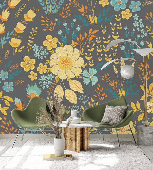 Yellow Field's Flowers Wallpaper