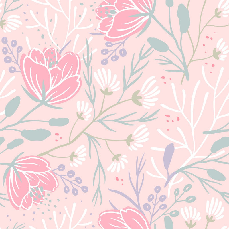 Pink Floral Wallpaper