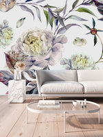 White Peonies Wallpaper