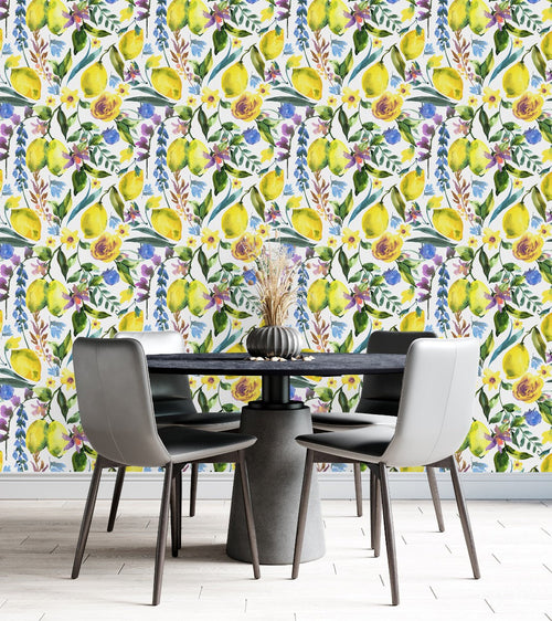 Lemons Pattern Wallpaper