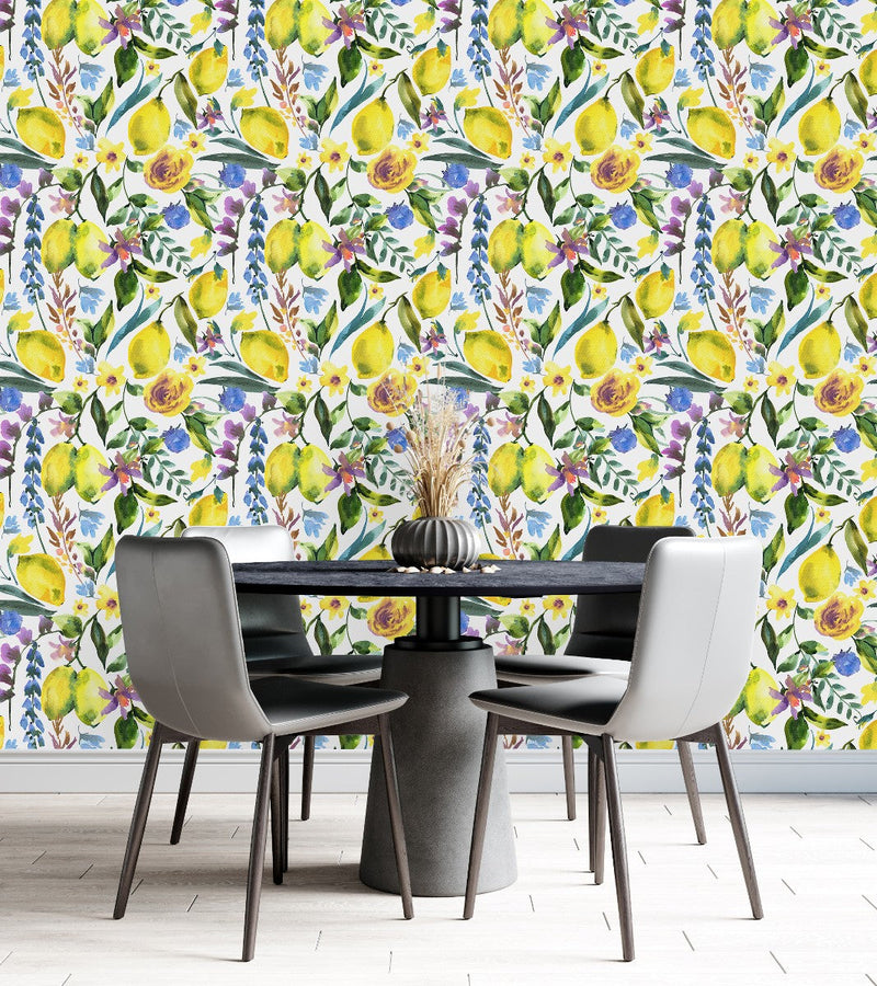 Lemons Pattern Wallpaper