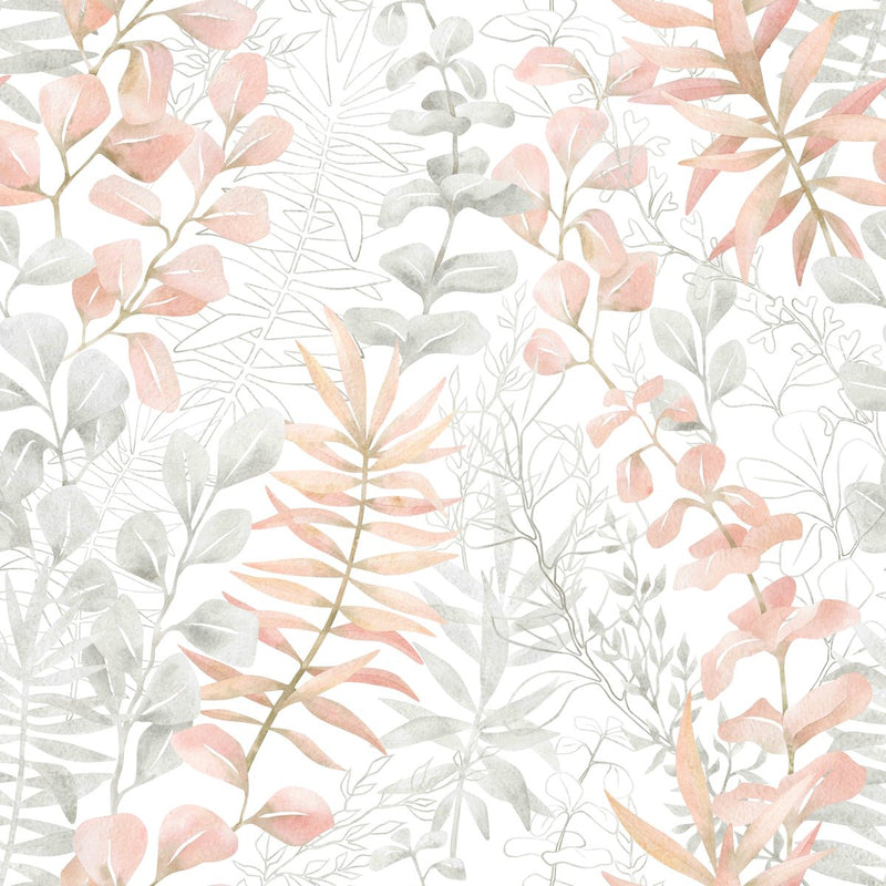 Elegant Gentle Leaves Wallpaper Vogue