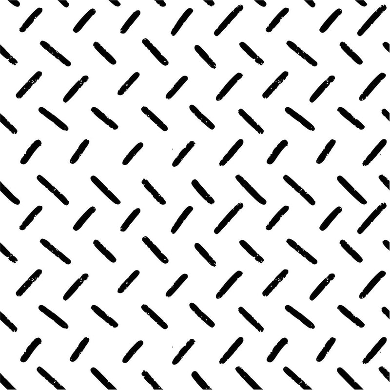 White Wallpaper with Black Dashes