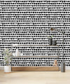 Black Pattern on White Wallpaper