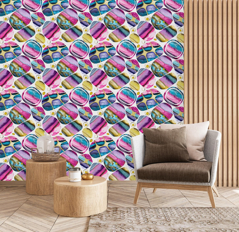 Voguish Multicolored Pattern Wallpaper