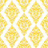 Yellow Damask Pattern Wallpaper