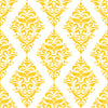 Yellow Damask Pattern Wallpaper