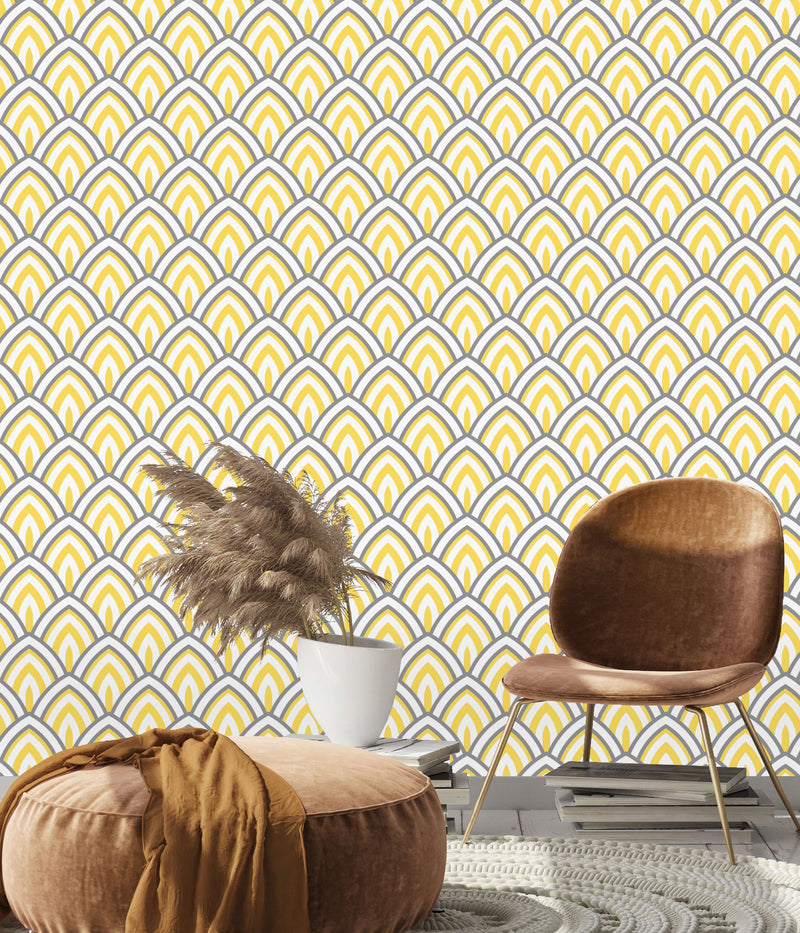 Yellow Geometric Wallpaper