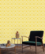 Yellow Scallops Wallpaper