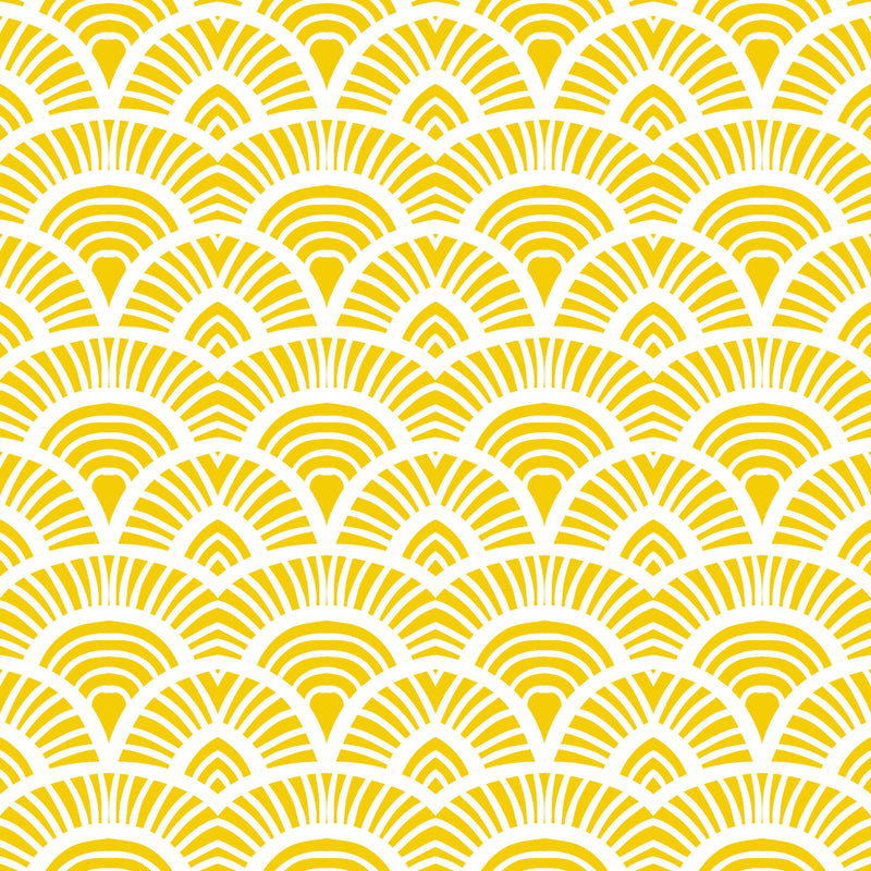 Yellow Scallops Wallpaper