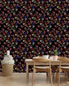 Dark Wallpaper with Autumn Leaves