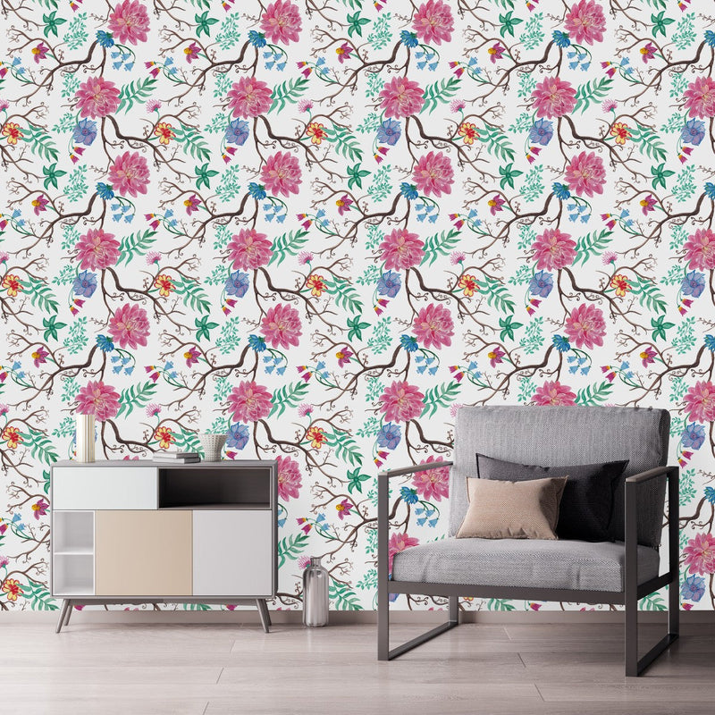 Fashionable Tree Branches Wallpaper Smart