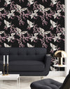 Contemporary Sakura and Cranes Wallpaper Vogue