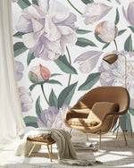 Stylish Modern Gentle Peonies Wallpaper