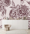 Contemporary Modern Large Flowers Wallpaper
