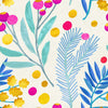 Contemporary Blue Leaves and Berries Wallpaper Smart