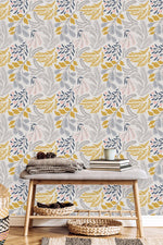 Light Branches with Leaves Wallpaper