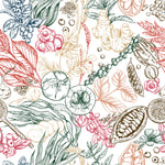 Berries and Leaves Design Wallpaper